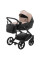 Коляска 2 в 1 Bair Kiwi Plus екошкіра BKP-18/15 капучіно - чорний 