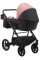 Коляска 2 в 1 Bair Kiwi Plus екошкіра BKP-44/15 рожевий (пудра) - чорний