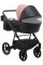 Коляска 2 в 1 Bair Kiwi Plus екошкіра BKP-44/15 рожевий (пудра) - чорний