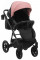 Коляска 2 в 1 Bair Kiwi Plus екошкіра BKP-44/15 рожевий (пудра) - чорний