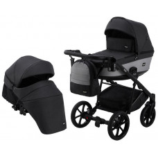 Коляска 2 в 1 Bair Kiwi Plus Soft BKP-00/22 чорний - світло-сірий