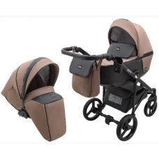 Коляска 2 в 1 Bair City Soft 273 капучино - чорна шкіра