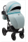 Коляска 2 в 1 Bair Marsel Light BL-09 блакитний - блакитна шкіра