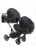 Коляска 2 в 1 для двійні Bair Next DUO Soft 02 чорний
