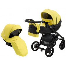 Коляска 2 в 1 Bair Next шкіра 100% 27 жовтий