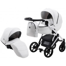 Коляска 2 в 1 Bair Next White шкіра 100% 65 білий