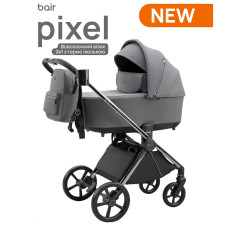 Коляска 2в1 Bair Pixel графіт PL-02