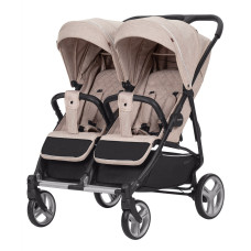 Прогулянкова коляска CARRELLO Connect CRL-5502 Cotton Beige для двійні 
