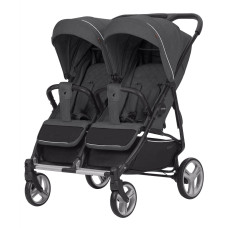 Прогулянкова коляска CARRELLO Connect CRL-5502 Serious Black для двійні