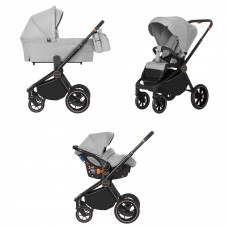 Коляска універсальна CARRELLO Epica CRL-8511/1 (3in1) Silver Grey