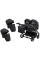 Коляска 2 в 1 для двійні Adamex Leo Duo Black (TК-53)