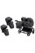 Коляска 2 в 1 для двійні Adamex Leo Duo Eco Black (SA-2)