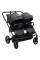 Коляска 2 в 1 для двійні Adamex Leo Duo Eco Black (SA-2)