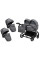 Коляска 2 в 1 для двійні Adamex Leo Duo Tip Graphite (TК-57)