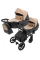 Коляска 2 в 1 для двійні Bair Kiwi DUO ECO BKD-18/15 капучино / чорний 