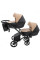 Коляска 2 в 1 для двійні Bair Kiwi DUO ECO BKD-18/15 капучино / чорний 