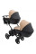 Коляска 2 в 1 для двійні Bair Kiwi DUO ECO BKD-18/15 капучино / чорний 