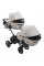 Коляска 2 в 1 для двійні Bair Kiwi DUO ECO BKD-32/33 бежевий / капучино 