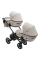 Коляска 2 в 1 для двійні Bair Kiwi DUO ECO BKD-33 капучино 