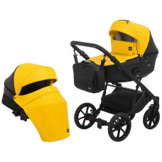 Коляска 2 в 1 Bair Kiwi Plus екошкіра BKP-6315 жовтий - чорний 
