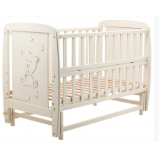 Ліжко Babyroom Умка DUMO-02 маятник, відкидний бік бук слонова кістка 
