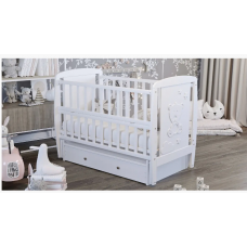 Ліжко Babyroom Умка DUMYO-3 маятник, ящик, відкидний бік бук білий 