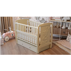 Ліжко Babyroom Умка DUMYO-3 маятник, ящик, відкидний бік бук слонова кістка 