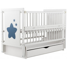 Ліжко Babyroom Зірочка Z-03 маятник, ящик, відкидний бік бук білий 